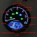 Universal Motorcycle Retro Modified Instrument Odometer LCD Instrument Assembly - Image 8