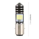 BA20D DC12V / 7.4W Motorcycle LED Headlight with 24LEDs SMD-3030 Lamp Beads - Image 3