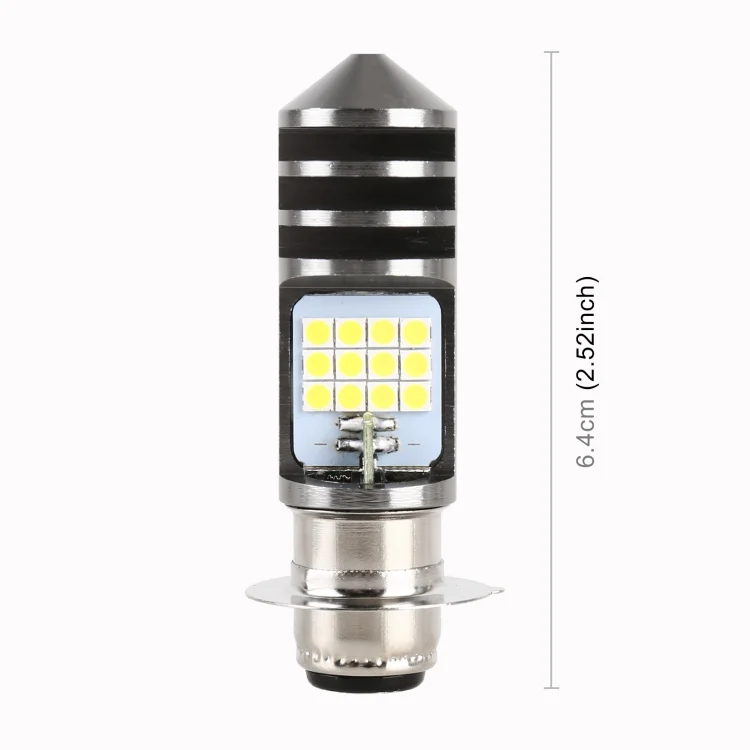 MOTA1282WL_1.webp PX15D DC12V / 7.4W Motorcycle LED Headlight with 24LEDs SMD-3030 Lamp Beads - Image 3