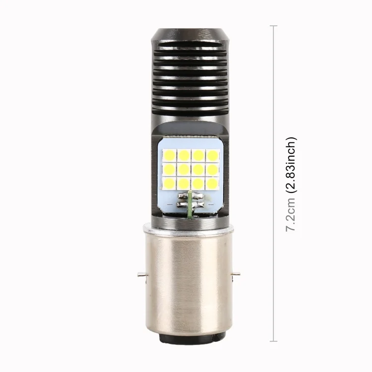 MOTA1283WL_1.webp BA20D DC12V / 7.4W Motorcycle LED Headlight with 24LEDs SMD-3030 Lamp Beads - Image 3
