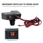 CS-1072B1 Motorcycle Dual USB Charger + Voltmeter with Cigarette Lighter & Cigarette Butts - Image 7