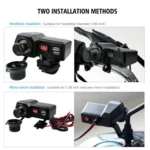 CS-1072B1 Motorcycle Dual USB Charger + Voltmeter with Cigarette Lighter & Cigarette Butts - Image 10