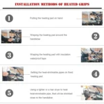 CS-054B1 Third Generation Motorcycle Modified Electric Heating Hand Cover Heated Grip Handlebar - Image 7