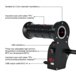 CS-503A1 Motorcycle Modified Electric Heating Hand Cover Heated Grip Handlebar with Digital Voltmeter - Image 6