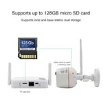 Indoor 4CH HD 1080P Security Wireless IP IR Camera Wifi Kit, Support Night Vision / PIR Detection / Two-Way Audio & Micro SD Card (128GB Max, IR Distance: 9m - Image 3
