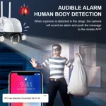 QX55 3.0 Million Pixels IP65 Waterproof 2.4G Wireless IP Camera, Support Motion Detection & Two-way Audio & Night Vision & TF Card, EU Plug - Image 6