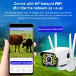 Difang DF-36Q Outdoor HD Surveillance IP Camera, Support Voice Intercom & Night Vision & Human Figure Detection & TF Card, WiFi + HD PTZ Rotation + Power-off Endurance, EU Plug - Image 9