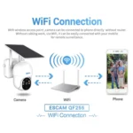 ESCAM QF255 2.0 Million Pixels 1080P HD WiFi Solar Camera, Support Two-way Voice & PIR Motion Detection & Night Vision & TF Card - Image 5