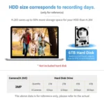 ESCAM WNK618 3.0 Million Pixels 8-channel Wireless Dome Camera HD NVR Security System, Support Motion Detection & Two-way Audio & Full-color Night Vision & TF Card, EU Plug - Image 11