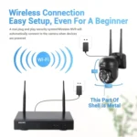 ESCAM WNK618 3.0 Million Pixels 8-channel Wireless Dome Camera HD NVR Security System, Support Motion Detection & Two-way Audio & Full-color Night Vision & TF Card, EU Plug - Image 4