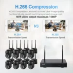 ESCAM WNK618 3.0 Million Pixels 8-channel Wireless Dome Camera HD NVR Security System, Support Motion Detection & Two-way Audio & Full-color Night Vision & TF Card, EU Plug - Image 9