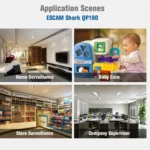 ESCAM Shark QP180 960P 360 Degrees Fisheye Lens 1.3MP WiFi IP Camera, Support Motion Detection / Night Vision, IR Distance: 10m - Image 25