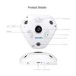 ESCAM Shark QP180 960P 360 Degrees Fisheye Lens 1.3MP WiFi IP Camera, Support Motion Detection / Night Vision, IR Distance: 10m - Image 8