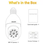 ESCAM PT208 1080P HD Light Bulb WiFi Camera, Support Motion Detection, Two-way Audio, Night Vision, TF Card - Image 13