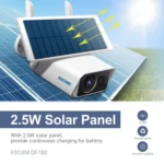 ESCAM QF180 H.265 3MP Solar Wifi IP Camera, Without Battery - Image 4