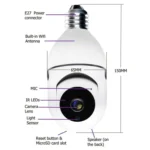 GA-C11 1080P 2MP 2.4G Single Frequency Two-way Voice Intercom Bulb Camera - Image 3
