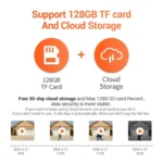 ESCAM QF218 1080P Pan / Tilt AI Humanoid Detection IP66 Waterproof WiFi IP Camera, Support ONVIF / Night Vision / TF Card / Two-way Audio, US Plug - Image 7