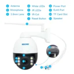 ESCAM Q5068 H.265 5MP Pan / Tilt / 4X Zoom WiFi Waterproof IP Camera, Support ONVIF Two Way Talk & Night Vision, AU Plug - Image 4