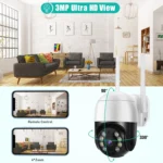 QX29 3.0MP HD WiFi IP Camera, Support Night Vision & Motion Detection & Two Way Audio & TF Card, AU Plug - Image 3