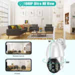 QX33 1080P Panoramic PTZ 360 Degree Rotating WIFI Camera, Support Day and Night Full Color & Two-way Voice Intercom & Motion Detection Alarm & Video Playback & 64GB TF Card, AU Plug - Image 5