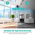 QX33 1080P Panoramic PTZ 360 Degree Rotating WIFI Camera, Support Day and Night Full Color & Two-way Voice Intercom & Motion Detection Alarm & Video Playback & 64GB TF Card, AU Plug - Image 9