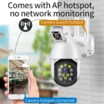 QX41 1080P 2.0MP Dual Lens IP66 Waterproof Panoramic PTZ WIFI Camera, Support Day and Night Full Color & Two-way Voice Intercom & Smart Alarm & Video Playback & 128GB TF Card, AU Plug - Image 11
