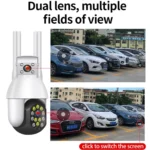 QX41 1080P 2.0MP Dual Lens IP66 Waterproof Panoramic PTZ WIFI Camera, Support Day and Night Full Color & Two-way Voice Intercom & Smart Alarm & Video Playback & 128GB TF Card, AU Plug - Image 4