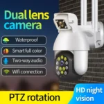 QX41 1080P 2.0MP Dual Lens IP66 Waterproof Panoramic PTZ WIFI Camera, Support Day and Night Full Color & Two-way Voice Intercom & Smart Alarm & Video Playback & 128GB TF Card, AU Plug - Image 7