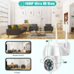 QX43-2 1080P 2.0MP Lens IP66 Waterproof PTZ Rotating WIFI Camera, Support Infrared Night Vision & Two-way Voice Intercom & Motion Detection & 128GB TF Card, AU Plug - Image 3
