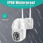 QX43-2 1080P 2.0MP Lens IP66 Waterproof PTZ Rotating WIFI Camera, Support Infrared Night Vision & Two-way Voice Intercom & Motion Detection & 128GB TF Card, AU Plug - Image 6