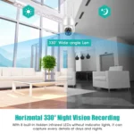 QX43-2 1080P 2.0MP Lens IP66 Waterproof PTZ Rotating WIFI Camera, Support Infrared Night Vision & Two-way Voice Intercom & Motion Detection & 128GB TF Card, AU Plug - Image 8