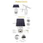 ESCAM QF280 HD 1080P IP66 Waterproof WiFi Solar Panel PT IP Camera with Battery, Support Night Vision / Motion Detection / TF Card / Two Way Audio - Image 5
