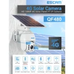 ESCAM QF480 US Version HD 1080P IP66 Waterproof 4G Solar Panel PT IP Camera with Battery, Support Night Vision / Motion Detection / TF Card / Two Way Audio - Image 5