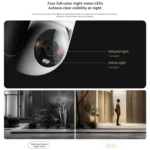 Original Xiaomi CW300 4MP Outdoor Camera IP66 Waterproof Full Color Night Vision WiFi Camera, US Plug - Image 4