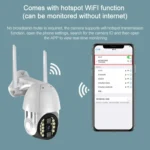 Q20 Outdoor Mobile Phone Remotely Rotate Wireless WiFi HD Camera, Support Three Modes of Night Vision & Motion Detection Video / Alarm & Recording, UK Plug - Image 8
