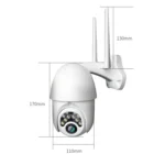 Q10 Outdoor Mobile Phone Remotely Rotate Wireless WiFi 10 Lights IR Night Vision HD Camera, Support Motion Detection Video / Alarm & Recording, UK Plug - Image 2