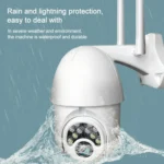 Q10 Outdoor Mobile Phone Remotely Rotate Wireless WiFi 10 Lights IR Night Vision HD Camera, Support Motion Detection Video / Alarm & Recording, UK Plug - Image 12