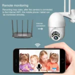 Q10 Outdoor Mobile Phone Remotely Rotate Wireless WiFi 10 Lights IR Night Vision HD Camera, Support Motion Detection Video / Alarm & Recording, UK Plug - Image 5