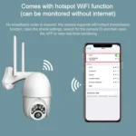 Q10 Outdoor Mobile Phone Remotely Rotate Wireless WiFi 10 Lights IR Night Vision HD Camera, Support Motion Detection Video / Alarm & Recording, UK Plug - Image 6