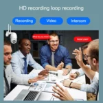 Q10 Outdoor Mobile Phone Remotely Rotate Wireless WiFi 10 Lights IR Night Vision HD Camera, Support Motion Detection Video / Alarm & Recording, UK Plug - Image 9