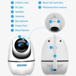 ESCAM PVR008 HD 1080P WiFi IP Camera, Support Motion Detection / Night Vision, IR Distance: 10m, AU Plug - Image 6