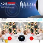 ESCAM Q8 960P 360 Degrees Fisheye Lens 1.3MP WiFi IP Camera, Support Motion Detection / Night Vision, IR Distance: 5-10m, AU Plug - Image 4