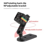 SQ11 Mini DV HD 1080P 6 LEDs Sport Recorder Camera with Holder, Support Monitor Detection & IR Night Vision & TF Card - Image 3