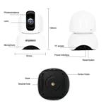 Anpwoo-YT003 2.0 Mega 3.6mm Lens Wide Angle 1080P Smart WIFI Monitor Camera , Support Night Vision & TF Card Expansion Storage, EU Plug - Image 4