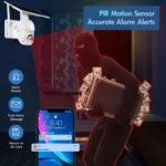 T22 1080P Full HD Solar Powered WiFi Camera, Support PIR Alarm, Night Vision, Two Way Audio, TF Card - Image 9