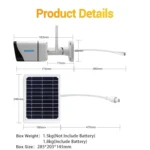 ESCAM QF320 HD 1080P 4G Solar Panel IP Camera, Support Night Vision & TF Card & PIR Motion Detection & Two Way Audio - Image 16