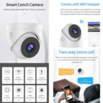 A5 Smart Conch WiFi Camera 1080P HD Night Vision IP Camera, USB Power-in - Image 4