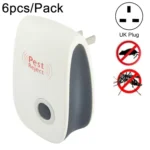 6 in 1 Ultrasonic Electronic Cockroach Mosquito Pest Reject Repeller, US Plug