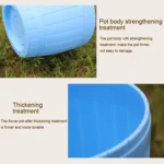 10 PCS Imitation Wooden Barrel Plastic Resin Flower Pot with Tray, Top Diameter: 9cm, Height: 6.5cm - Image 5