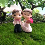 Victorian Style Wedding Marry Bride Groom Bouquet Couples Decoration Moss Micro Landscape Resin Ornaments - Image 2